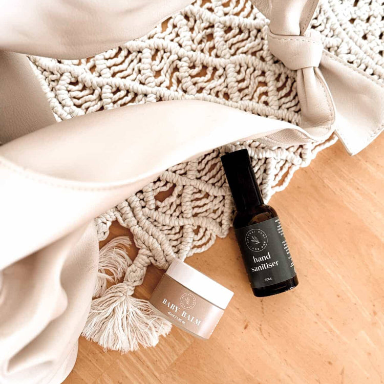 Baby balm and hand santitiser