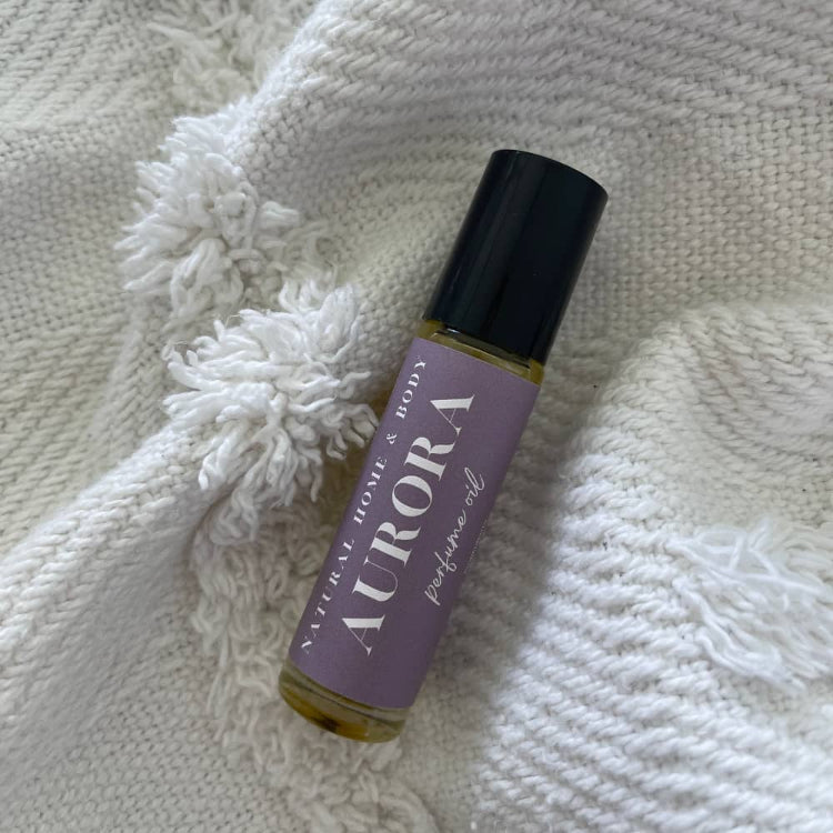 Natural perfume oil - rose, lemon and sandalwood